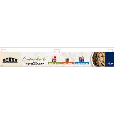 Picture of AUG-24 DG OA 48X6 HANGING SHELF SIGNS-ACANA-CRAVE