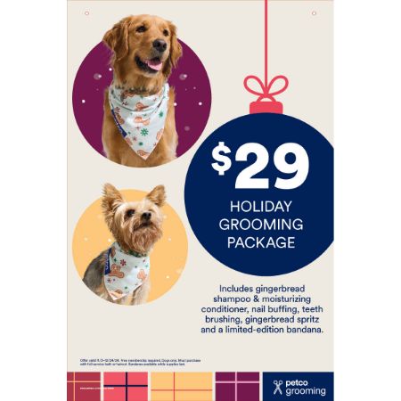 Picture of Nov-24 HOLIDAY SPA PACKAGE Window Poster 20x30 w.holes 2-sided (SKU printed as GROOM-2)