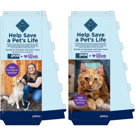 Picture of MAY-25 FLOOR STANDEE BOX STYLE 2pnl set of 1Cat & 1Dog.  Order base, Brochure Holder W-40 & Viking Clips separately