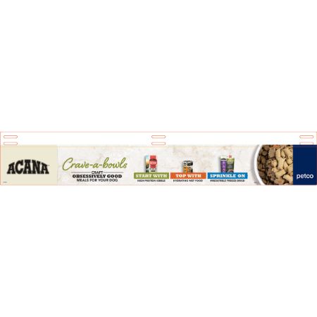 Picture of JUN-25 DG OA 48X6 HANGING SHELF SIGNS-ACANA-CRAVE