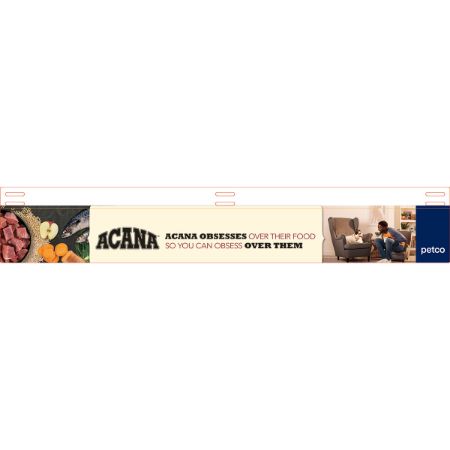 Picture of JUN-25 DG OA 48X6 HANGING SHELF SIGNS-ACANA-INGREDIENTS