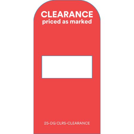 Picture of AUG-25 DG CLH CLERANCE BACKER TAGS 75pk