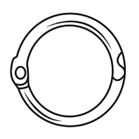 Picture of Hinged Snap Ring 1" I.D. Nickel