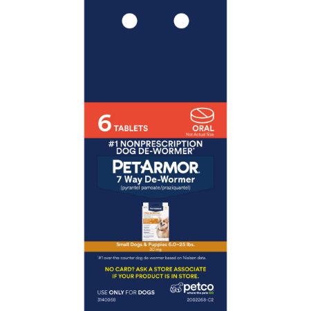 Picture of FEB-26-PB DG PEST 3X5 PROXY CARD-TREATMENT-PET ARMOR DEWORMER Sm Dogs & Puppies-BACKER