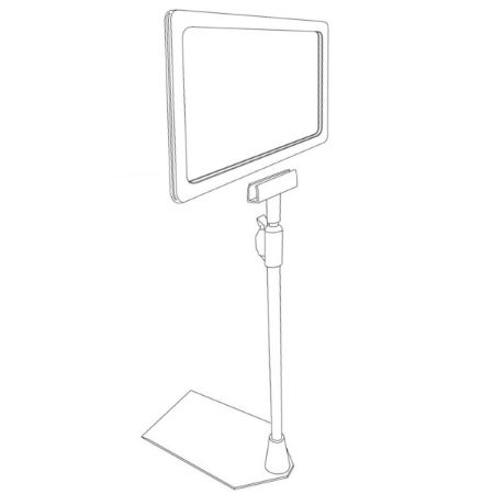 Picture of KINTER 150182B (11 IN X 7 IN PLASTIC SIGN FRAME - BLACK) + 150199B (K-FRAME RECTANGULAR SHOVEL BASE ADJUSTABLE STEM HOLDER - BLACK) // SET
