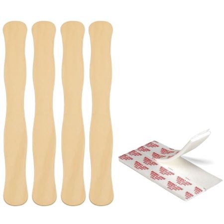 Picture of 8" WOODEN FAN HANDLES & TAPE (4 sticks + 1 pad of 10pc Duraco 470824 tape) // SET