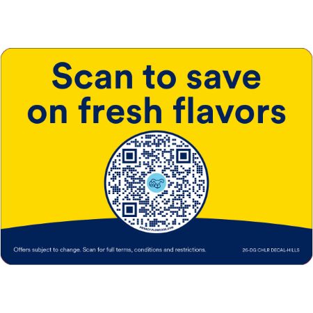 Picture of Freezer HILLS QR CODE DECAL