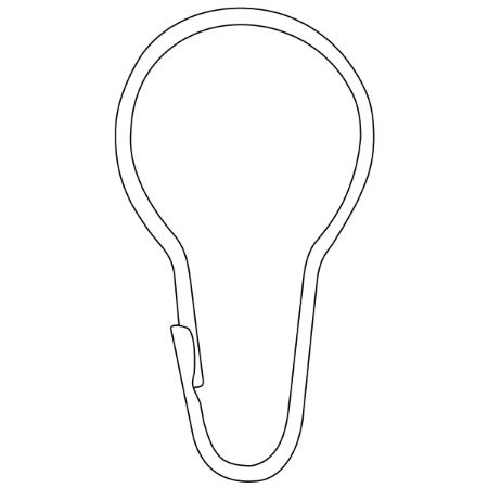 Picture of PEAR CLIP STAINLESS STEEL 2.5"