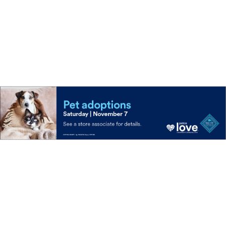 Picture of OCT-26 EVENTS (11/7 ADOPTION EVENT BRAND TBD & PETCO LOVE)